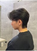 前上がりセンターパート