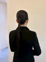 ノク(nok) お呼ばれヘアタイトアレンジヘアアレンジ_黒髪小顔オリーブ