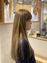 リム(LIM) 【LIM 岐阜】ハイトーンベージュ/ワイドバング/ストレートロング