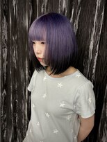 コエル(KOER)&nbsp;ラベンダーパープル×ブラックエンドボブ