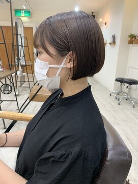 ラボヌール ヘアーウル 春日部西口店(La Bonheur hair heureux) 横顔美人大人可愛いボブ20代30代40似合わせカット顔まわりカット