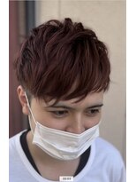 ヘアデザインサロン246 ショートマッシュ　ボルドーグラデーション