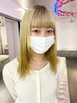 ゲーム 原宿店(GAME)&nbsp;ダブルカラーホワイトイエローカラーケアブリーチハイトーン韓国