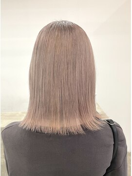 ノートエートル 西金沢(Nought etre) ピンク味ベージュ/ケアブリーチ/ハイトーン/ツヤ髪スタイル