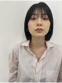 大人ボブ/切りっぱなし/マチルダボブ/丸型/髪質改善/前髪表参道