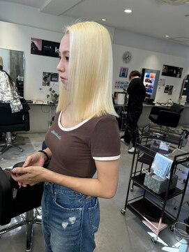 キング 梅田(K!ng) 【梅田】ブロンドヘアー髪質改善カラー髪質改善トリートメント