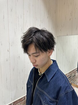 ソワン ドゥ ブレス 立花店(soin de brace) 波まきセット/メンズカット