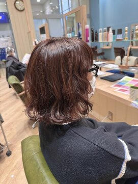 カシータヘアリゾート イオンモール熱田店(Casita Hair Resort) くせ毛風パーマ×ハイライト×ピンクグレー×簡単スタイリング