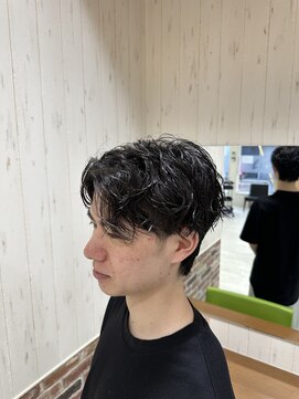 ソワン ドゥ ブレス 立花店(soin de brace) メンズセンターパートスパイラルパーマ/メンズパーマ/尼崎/立花