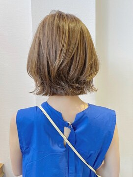 ロンドミラー 博多店(Lond Mirror) 韓国風レイヤーカット小顔ボブルフ/ハイトーンダブルカラー/博多