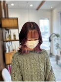 インナー×フェイスフレーミングピンク