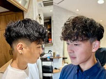 【スペインカール×フェードスタイル】［メンズ/メンズパーマ/スパイラルパーマ/津田沼］