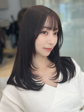 ソラ 広尾店(SORA) レイヤーカット/グレージュ/顔周りカット［広尾］