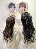 ペアで可愛いリボンヘアアレンジ☆