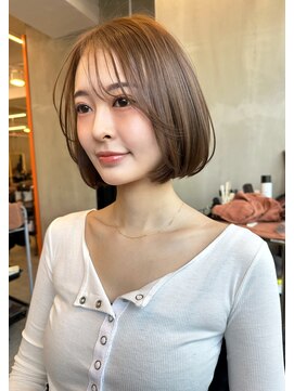 ブラン 梅田(Blanc) 【Blanc】大人ボブ＿顔まわりレイヤー＿シースルーバング