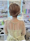 結婚式 二次会 お呼ばれ ふわふわアップスタイル