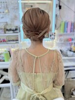 結婚式 二次会 お呼ばれ ふわふわアップスタイル