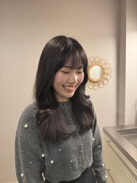 チャプター 問屋町(chapter) ケア透明感オリーブグレージュカラー顔まわりレイヤーカット韓国