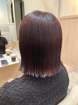 シダ(sida) 切りっぱなしボブ パープルカラー