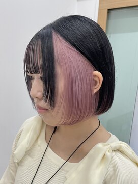 カシェル(cashel kishaba) 『インナーカラー　ブロンドに色落ちするピンク』