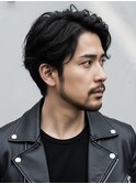 アップバングツーブロックメンズカットメンズパーマ刈り上げ池袋