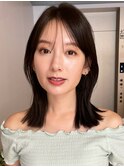 大人ボブ銀座レイヤーカット有楽町ミディアムボブベージュ