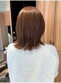 <ゲスト>ケアブリーチで大人上品な暖色系カラーオレンジブラウン