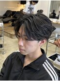 MEN’S HAIR/サーフカール/刈り上げセンターパート/守谷