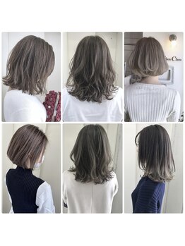 ヘアーデザイン シュシュ(hair design Chou Chou by Yone)の写真/☆透明感カラーやハイライトが得意♪お仕事でも大丈夫なブリーチなしの大人カラー、白髪ぼかしもおすすめ◎