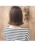 【ナチュラルボブ×スモーキーベージュ】