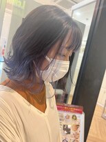 コワファースト  させぼ五番街店(COIFF1RST)&nbsp;透けブルー×フェイスフレーミング