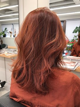 バルベストーキョーサウス(BARBES TOKYO SOUTH) ビビットビタミンオレンジヘア【RISA】