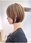 小顔可愛い大人ショートボブ