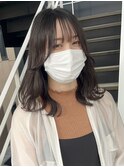 【前髪縮毛矯正】ナチュラル韓国風ミディアム