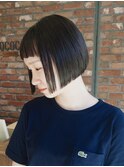 【macana指名】ミニボブ グレージュ　ブリーチ無しカラー