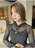 ブリーチなしカラー くすみカラー オリーブグレージュ /林