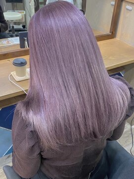 ロア 福岡天神本店(LORE) ダブルカラーハイトーンカラーラベンダーベージュカラーブリーチ