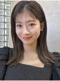 小顔ヘア簡単スタイリング似合わせカットミディアムレイヤーボブ
