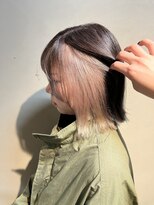 ルーヘア(Rooo HAIR) インナーカラー × ピンクベージュ