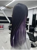 地毛を活かしたインナーカラー！