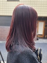 ラレイ ハラジュク(Lalei harajuku)&nbsp;【白石】ブリーチなしワインレッド赤髪暖色原宿学割