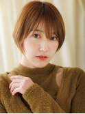 アプリコットオレンジ小顔丸みショートマッシュY北浦和10代20代