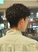 [kantamal]メンズラウンドマッシュシャドウパーマ