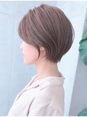 Say.丸みショートショートボブレイヤーショートアッシュブロンド