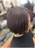 温かい色味でボブスタイル