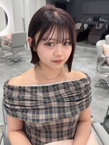 リュール バイ ヘッドライト 北千住店(lueur by HEADLIGHT)&nbsp;北千住/ワインレッドカラー/切りっぱなしボブ/透明感カラー