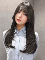 ニトバイアンキシム(nit by ahnkism)&nbsp;韓国ワンホンヘア顔まわりカットロングレイヤー堀江