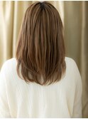 ハイライト顔周りレイヤーカットミディアムウルフA5志木20代30代