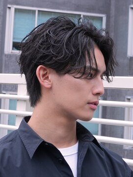 フィフス 渋谷(fifth) 渋谷フェザーパーマセンターパートメンズカットパーマメンズヘア