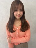 ロングレイヤー/30代/マロンベージュ/ナチュラルベージュ